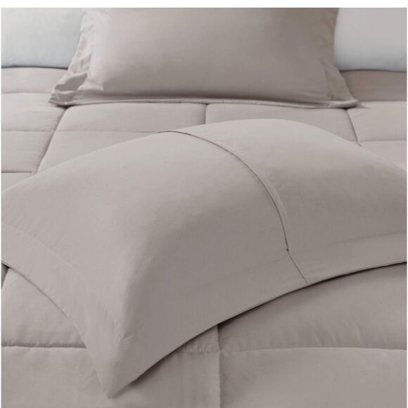 Madison Park Sarasota All Season Microcell Down Alternative Comforter Set, Taupe - Picture 4 of 7